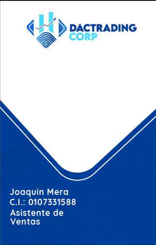 Credencial con colores azul y blanco y logo corporativo